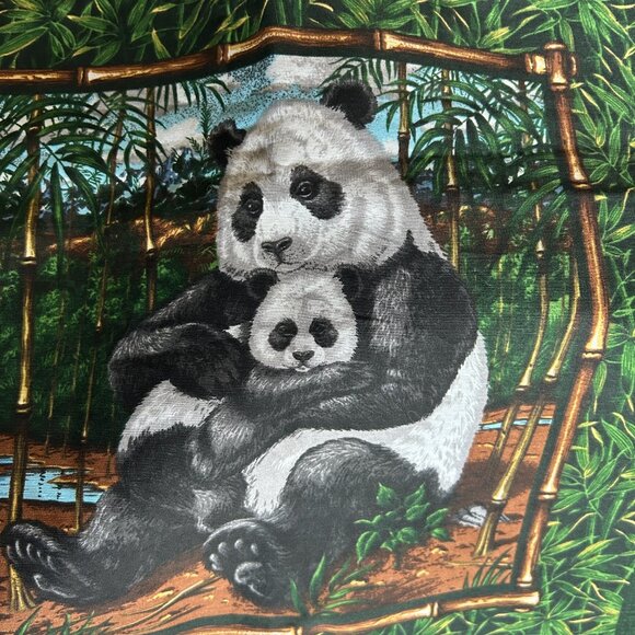 Panda Bears Bamboo Window Curtains Drapery Tiebacks Valances Animals Bedroom - Picture 2 of 11